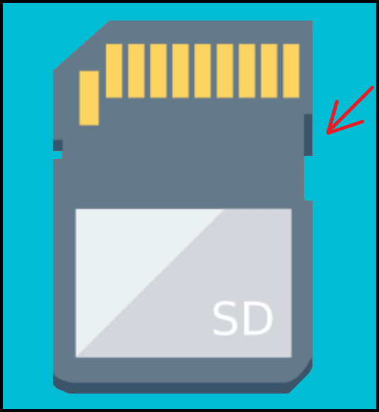 Die SD-Karte ist aufgrund des Schaltersschreibgeschützt.