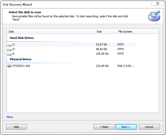 Partition Recovery DiskInternals Setup Wizard