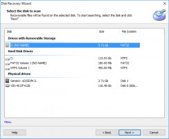 DiskInternals Partition Recovery™ Sie brauchen die Funktion wiederherstellung von Partitionen - danach wählen Sie die beschädigte externe Festplatte aus.