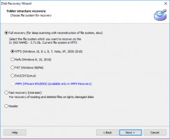 DiskInternals Partition Recovery™ Partition Recovery - wählen Sie den Scanmodus für Ihre Festplatte.